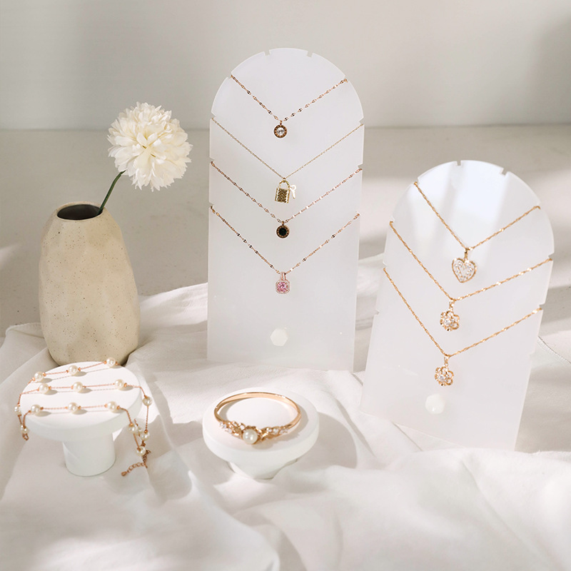 Necklace hanger acrylic live necklace display stand showcase decoration shooting prop jewelry necklace display board