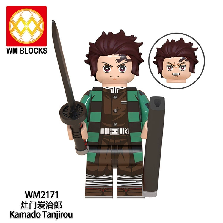 WM 6116 Anime Board Mini Figures Set 4.5cm Tanjiro Nezuko Giyuu Shinobu Rengoku Akaza Zenitsu Inosuke