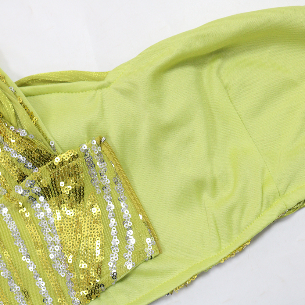 Women Sleeveless One Shoulder Short Length Top with Sexy Sheath Skirt Sets