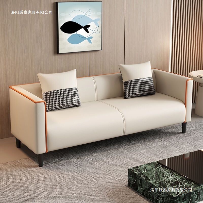Cat Claw Leather Sofa for Small Apartments, Rental Houses, Living Rooms, Bedrooms, Clothing Stores, Double or Triple Sofa for Meeting and Reception