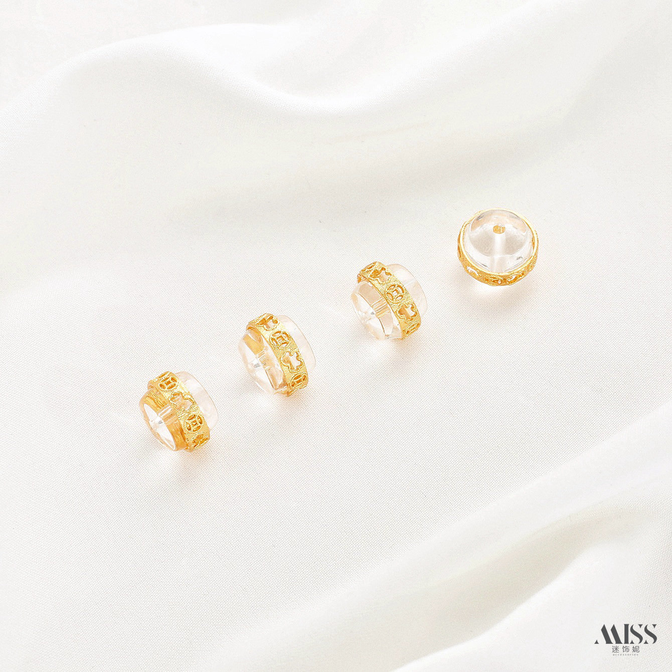 Natural White Crystal Citrine 24K Gold-Plated Color-Preserving Gourd Pendant Instant Wealth Copper Coin Spacer Bead DIY Jewelry Accessories