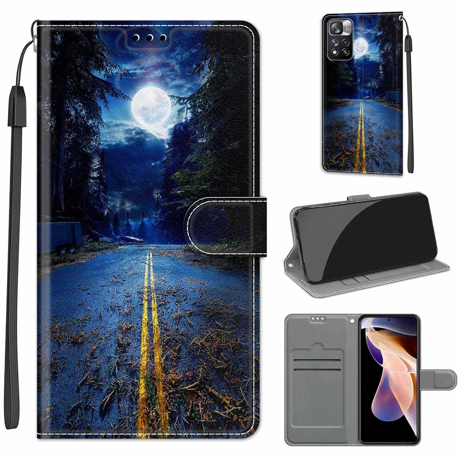 新款电压彩绘适用华为Mate 60手机皮套 翻盖插卡钱包荣耀 200Lite