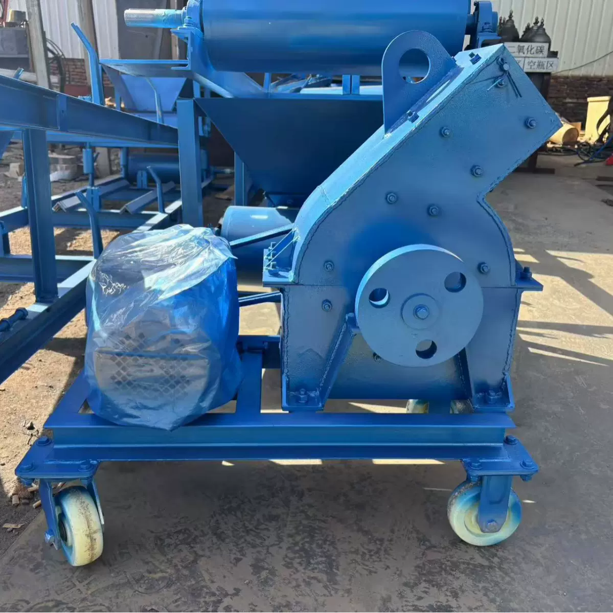 久誉 单相两线家用石头粉碎机 小型可移动制砂机设备现货