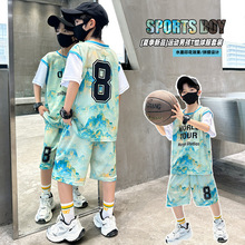男童夏装篮球服套装2024新款大童男孩速干球服儿童夏款衣服夏季潮