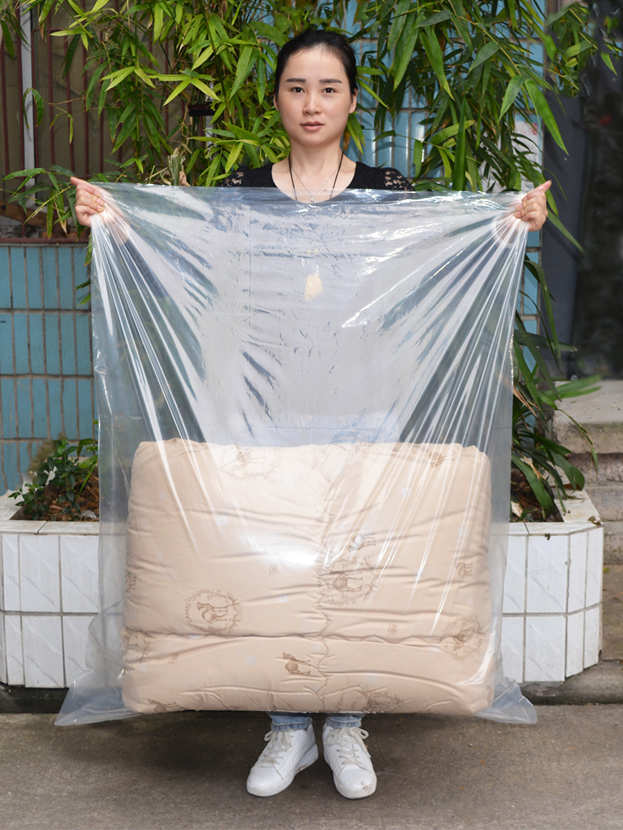 Gran bolsillo plano transparente almacenar embalaje polvo bolsa plástica bolsa de película plástica envasado de alimentos bolsa de película interna fija