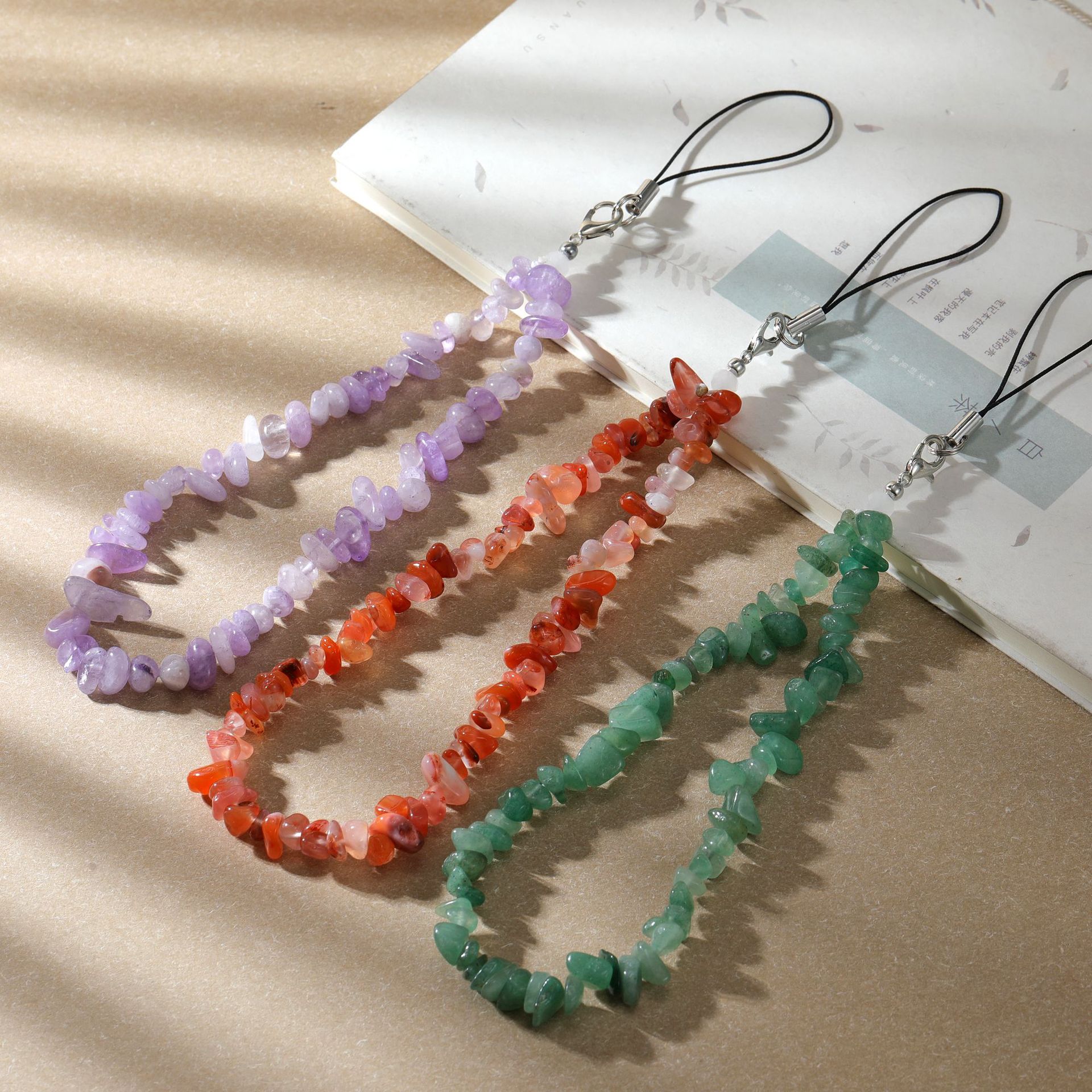 1 Pièce Vêtement De Rue Irrégulier La Pierre Naturelle Chaîne De Téléphonie Mobile display picture 3