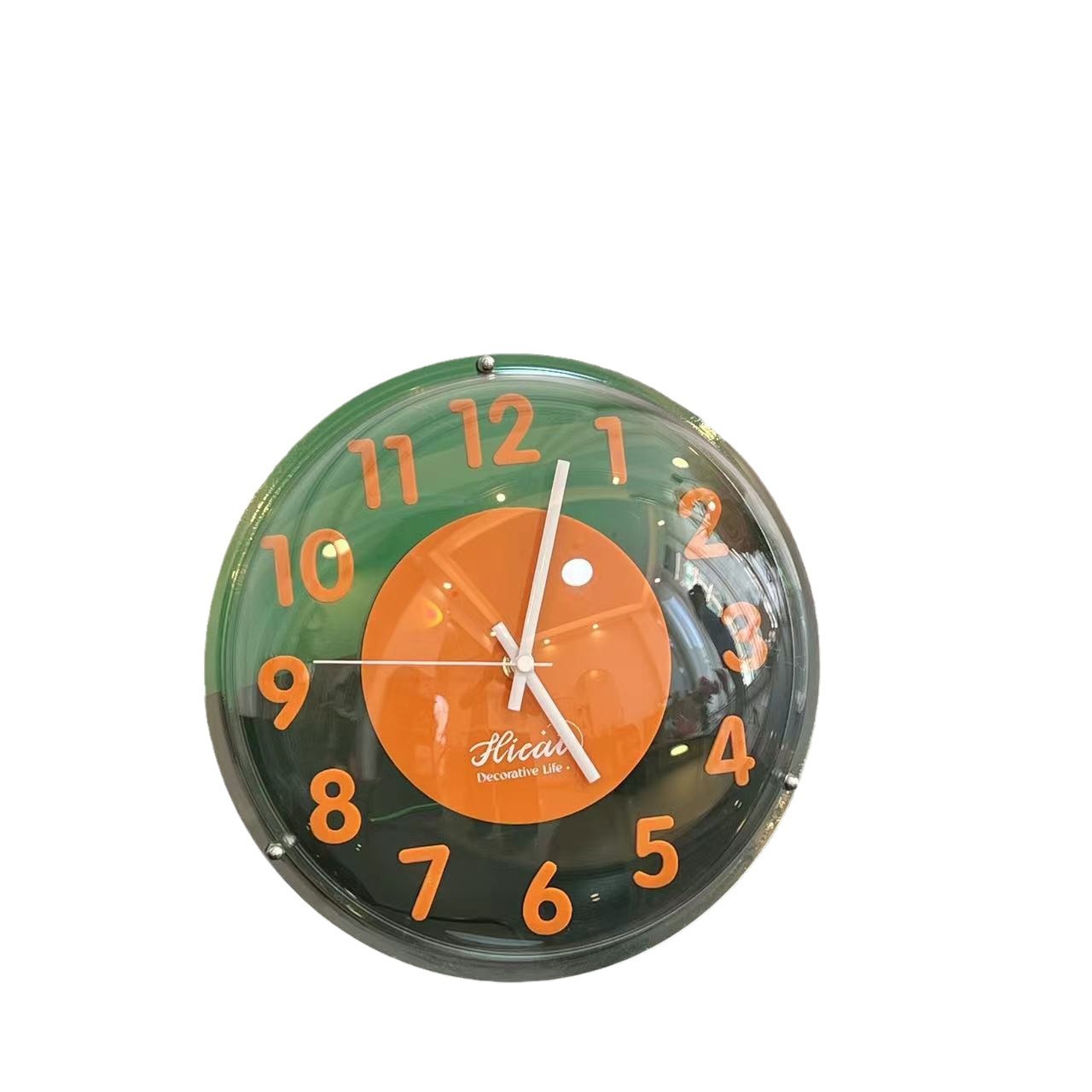 Reloj de pared creativo de color nórdico sala de estar casera burbuja reloj acrílico láser red rojo lujo reloj personalizado