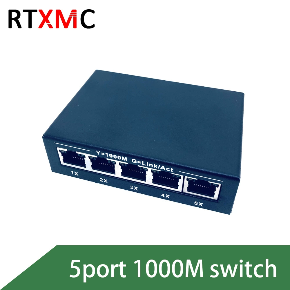 Переключатель/Хаб гигабитный 5-портовый Ethernet кабель разветвитель пластиковый корпус железный корпус оптовая продажа полноценный гигабитный порт