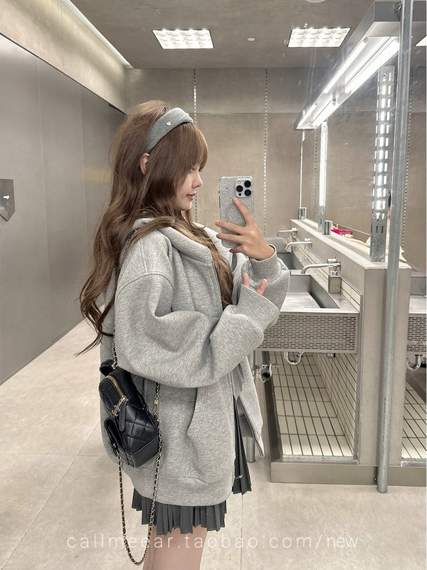 山东即墨卫衣连帽外套秋季2025新款美式高街重磅宽松开衫中性穿搭|undefined