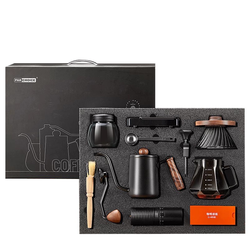 Mano traje de café amoladora de mano portátil caja de regalo hogar mano olla compartir filtro taza combinación al aire libre