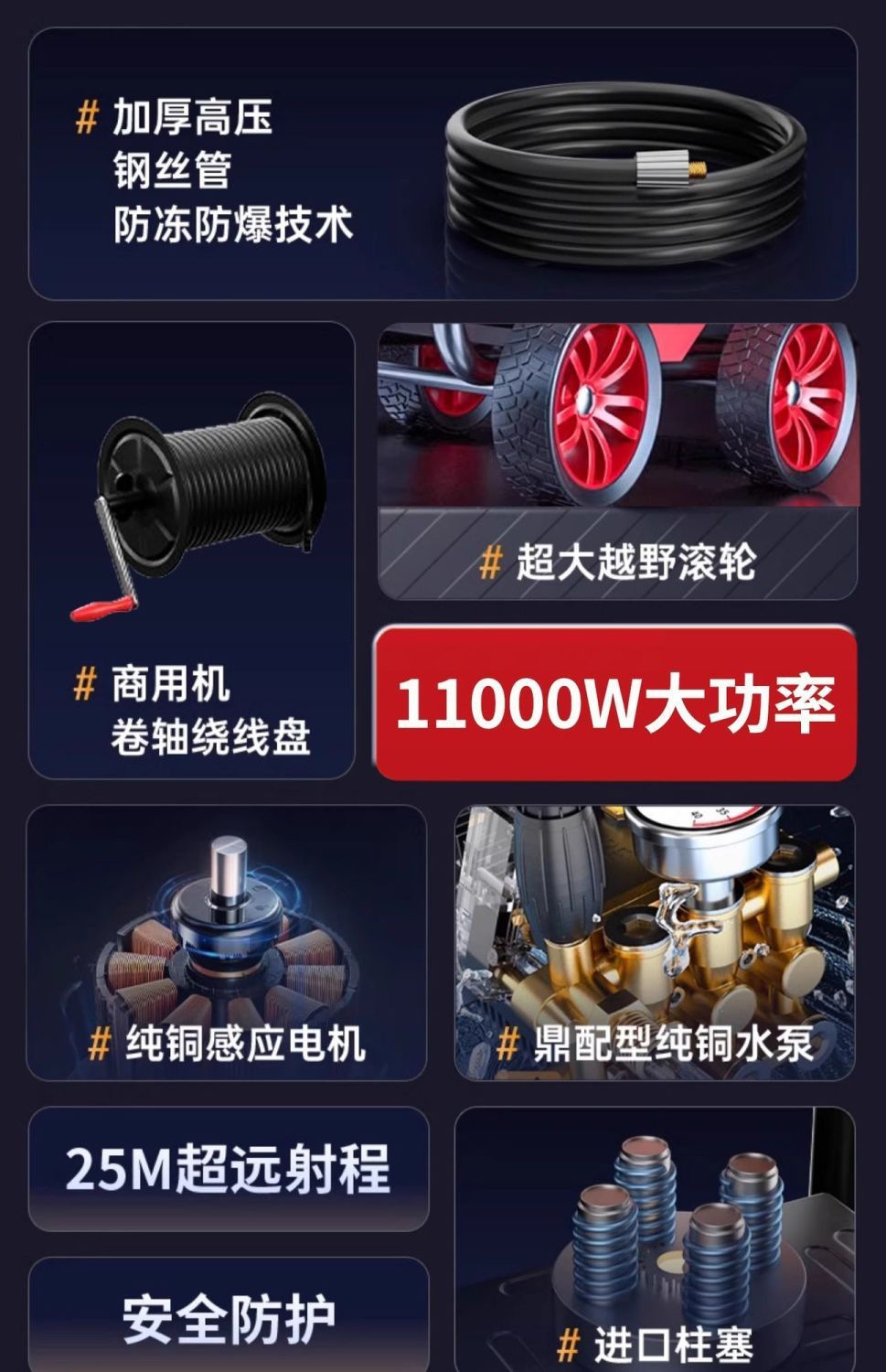 Kaiboni Commercial Washing Machine High Pressure 220V High Power Car Washing Machine Car Wash Shop Farm Powerful Water Gun Water Pump