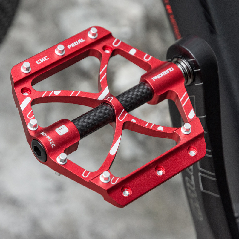 New promend bicycle pedal aluminum alloy pedal Peilin bearing DU bearing carbon tube sleeve pedal New promend bicycle pedal aluminum alloy pedal Peilin bearing DU bearing carbon tube sleeve pedal