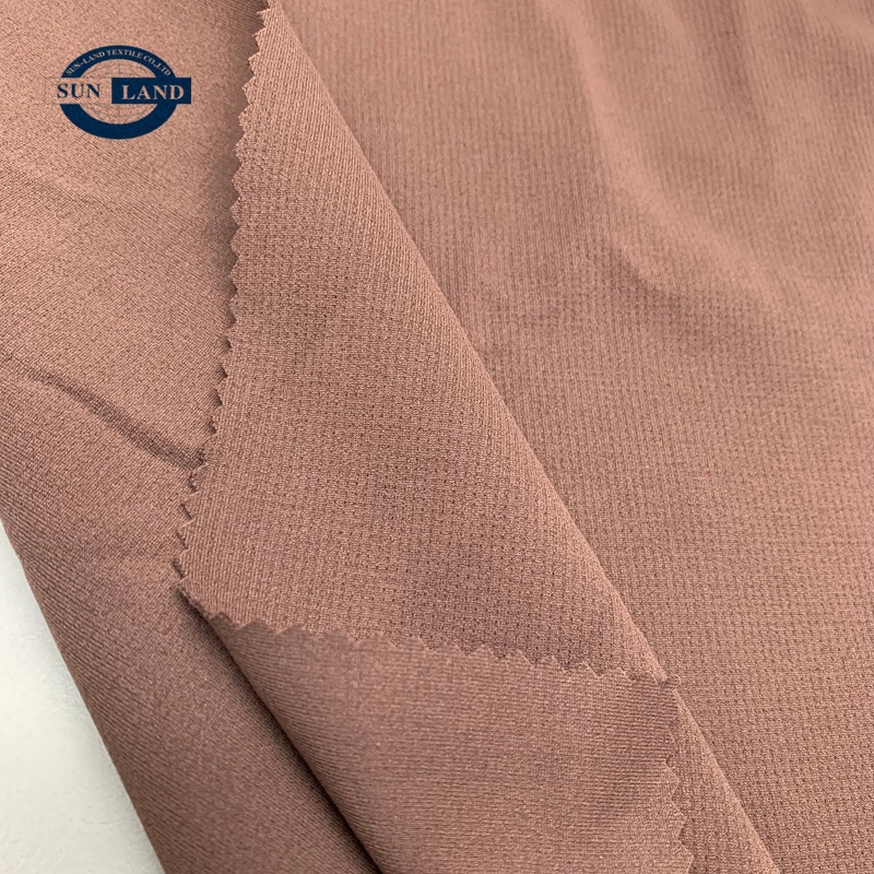 生物基机械弹环保 杜邦SORONA索罗娜方格针眼布 高弹棉感透气面料