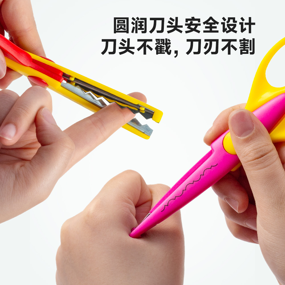 Especializadas para exportación: Tijeras creativas de 5 pulgadas para manualidades, tijeras para álbumes de fotos, tijeras para manualidades infantiles, venta al por mayor de 6 estilos.