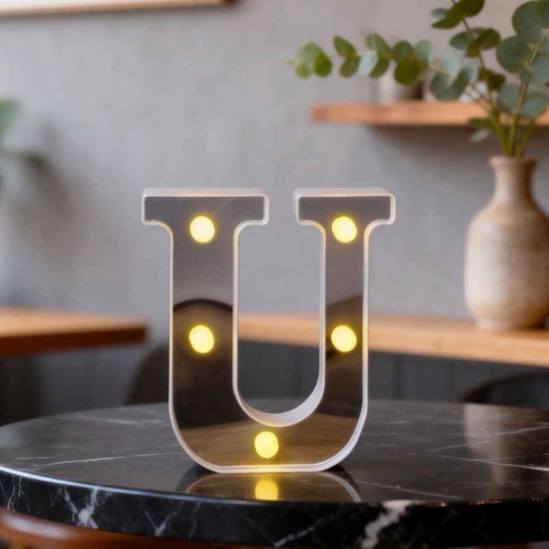 Lámpara LED Decorativa de Letras y Números de Plástico para Fiestas, Cumpleaños y Eventos image 66