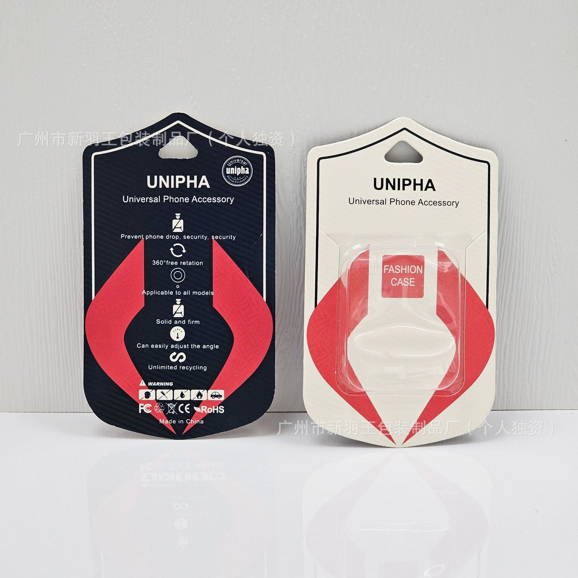 스타일 2, 양면 마운트 판지 + 블리스 터(54*44*10) mm, 49mm 시계 케이스 수용 가능