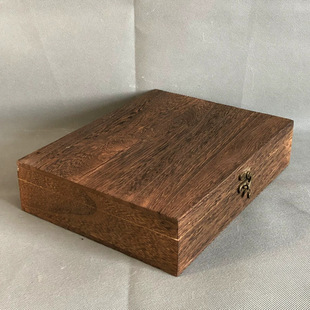 Retro Tea Gift Packaging Box Wooden Flip Wooden Box Jewelry Bracelet Storage Box with Lock Storage Box Small Wooden Box