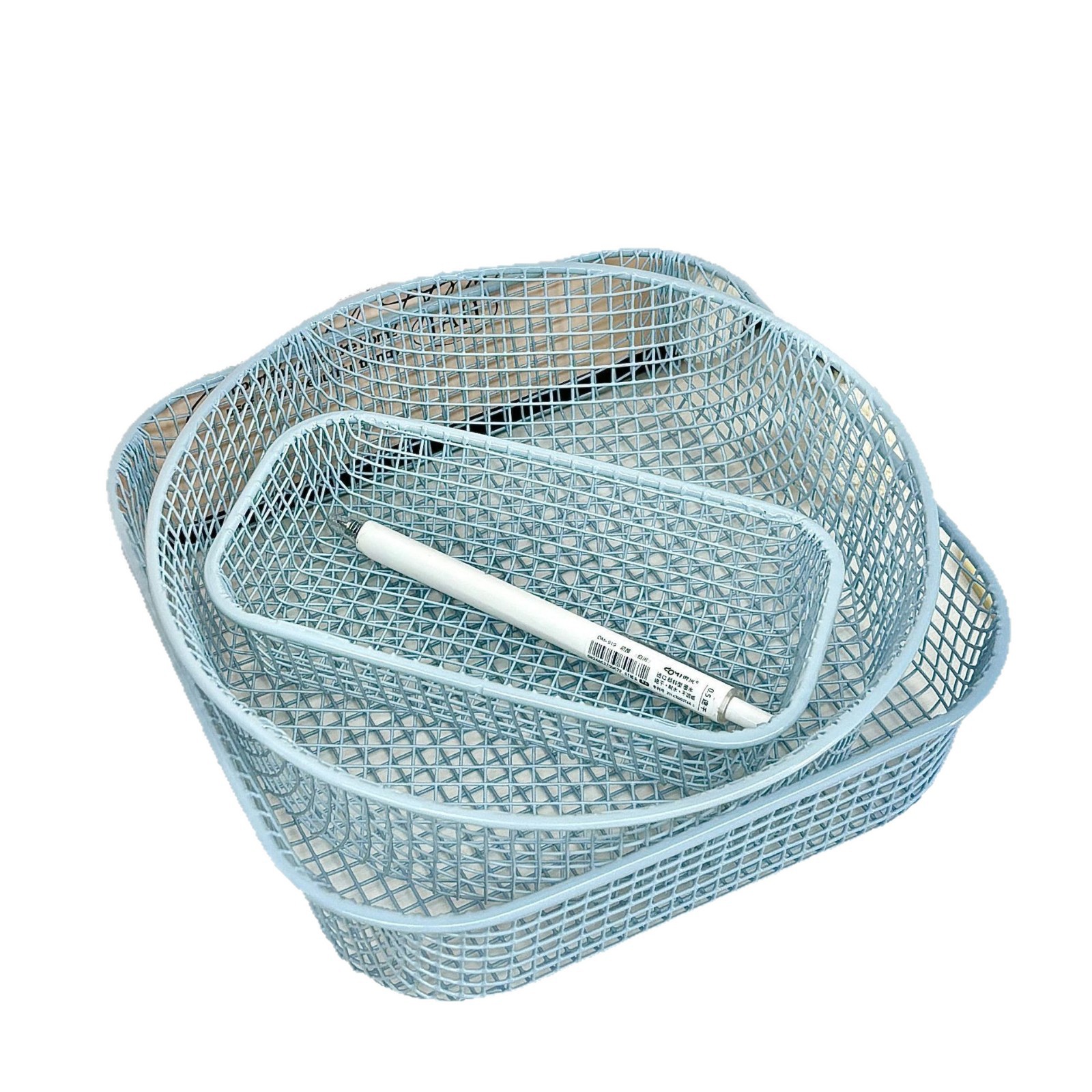 Ins風机雑物収納バスケット学生小物オフィス文房具収納ケースデスクトップ鉄芸整理収納