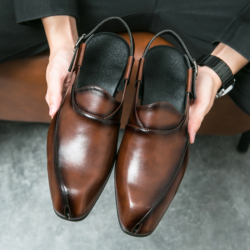 Zapatos de hombre 46 sandalias grandes zapatos de cuero de punta de moda zapatos de negocios moda zapatos de conducción de hombre zapatos casuales