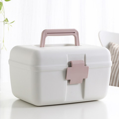 Portable Double-Layer Sealed Divided Medicine Box, White, Household Medical Box, Medicine Organization Storage Box