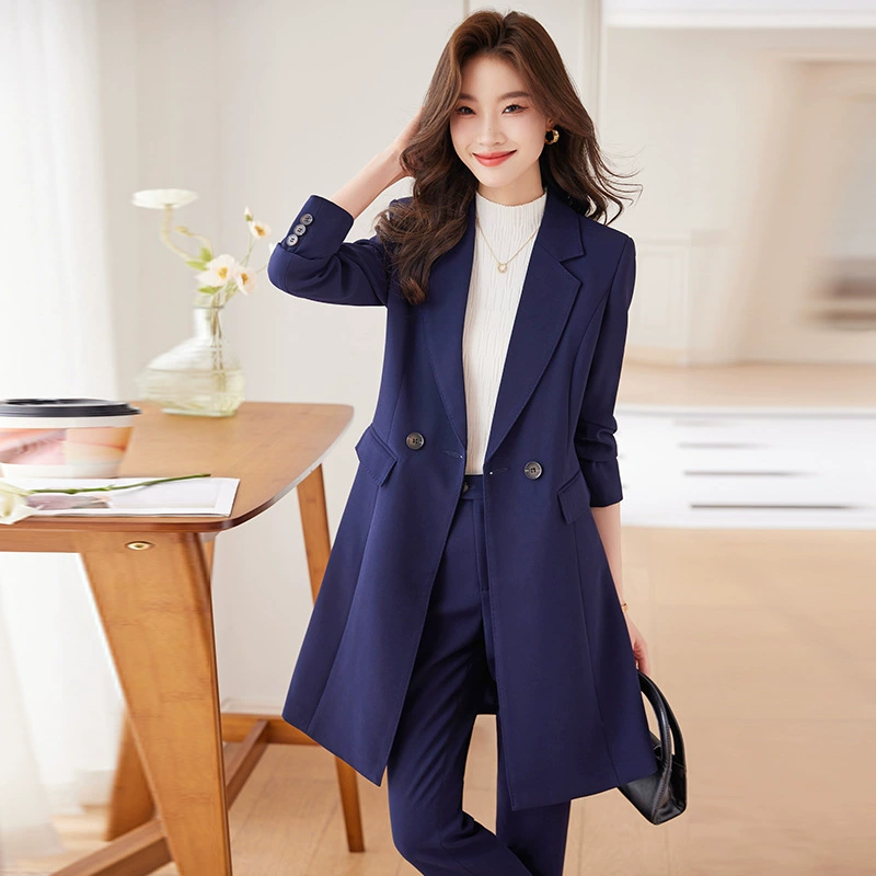 Тренч больших размеров, пальто средней длины, закрывающее живот, для женщин, легкое роскошное пальто для костюма с воротником, элегантное стройнящее слегка толстое пальто для девочек