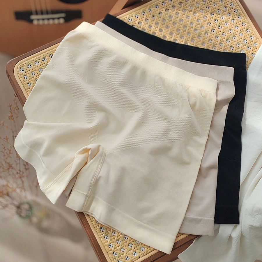 1185 Удобные бесшовные женские защитные шорты модала со средней талией, трусы-боксеры с хлопковой подкладкой