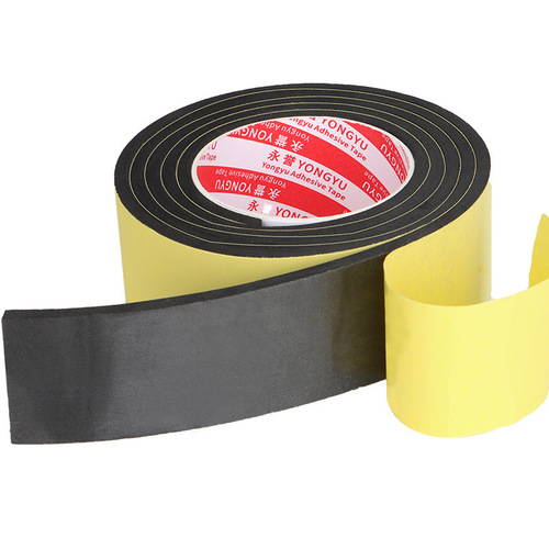 Thickened EVA black single-sided sponge tape door and window gap seal strip insulation foam pad strip foam anti-collision strip