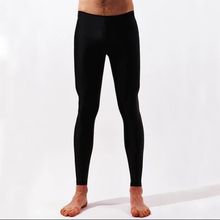 男士长腿泳裤大码浮潜泳装潜水冲浪纯黑色速干长裤女士泳裤游泳衣