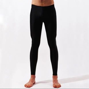 Men's Long-leg Swimming Trunks Large Size Snorkeling Swimsuit Diving Surfing Pure Black Quick-drying Trunks Women's Swimming Trunks Swimsuit