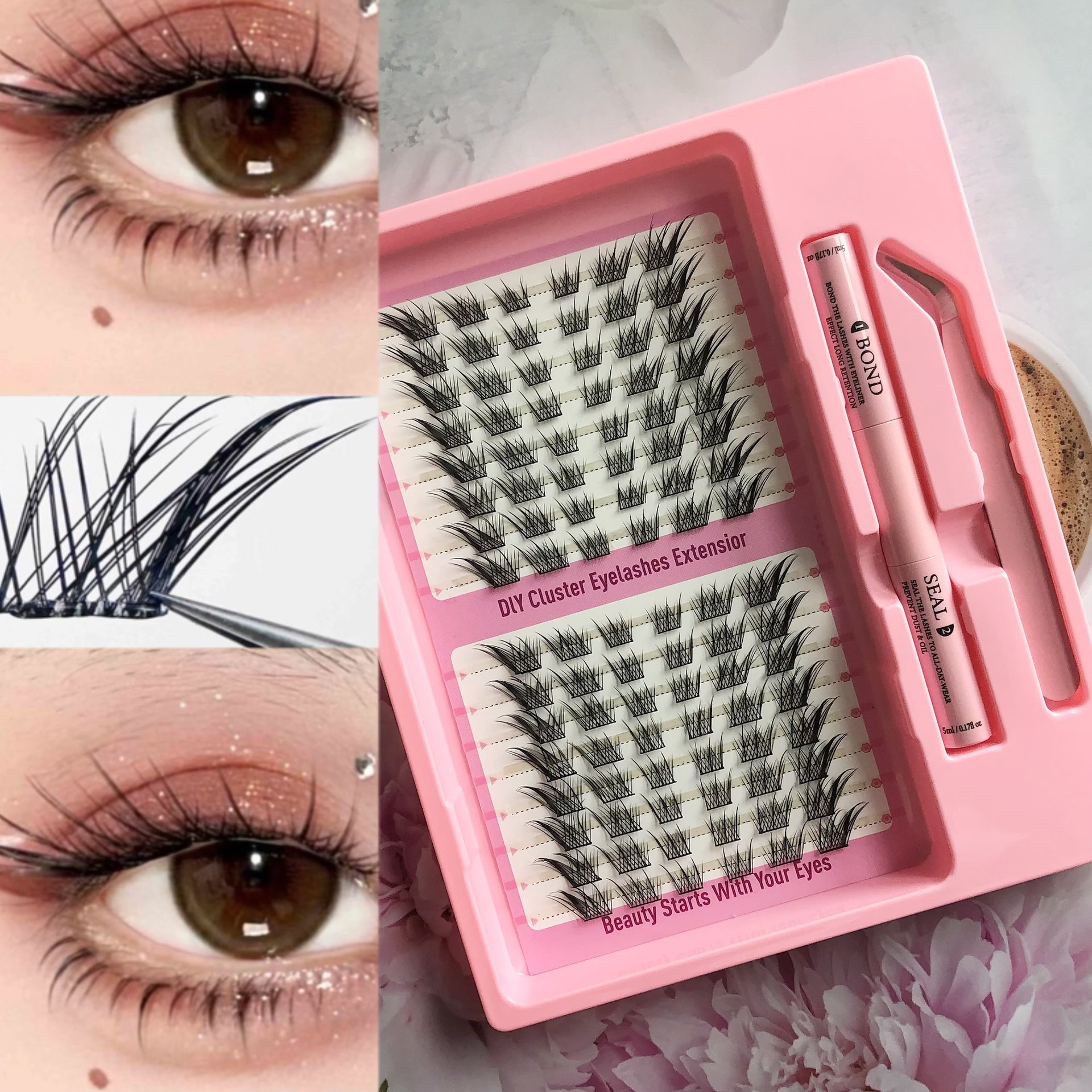 Conjunto de pestañas falsas transfronterizas de gran capacidad Fox Su Daji segmentación de pestañas animada atmósfera de pestañas falsas