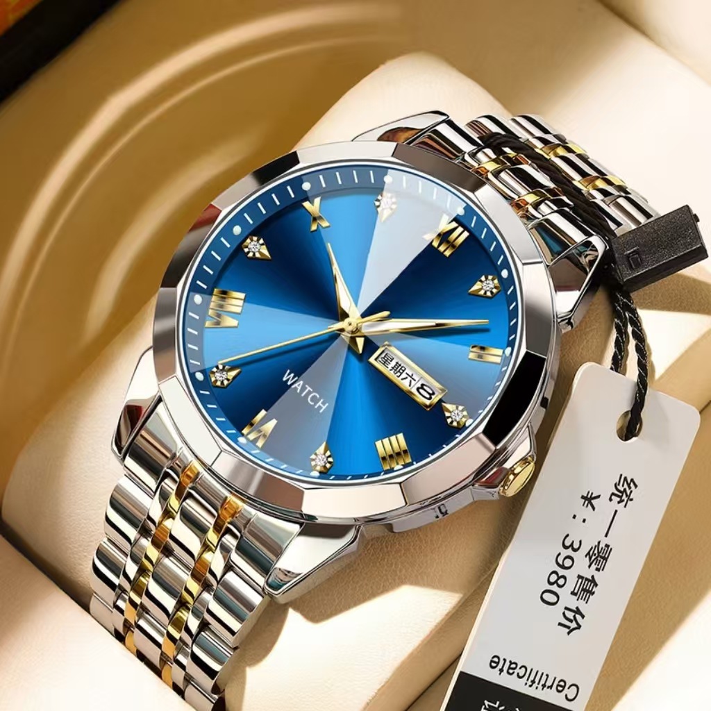 Swiss Brand Luxury Waterproof Luminous Watch Men's New Quartz Watch Live Broadcast Foreign Trade Hot Model Dropshipping