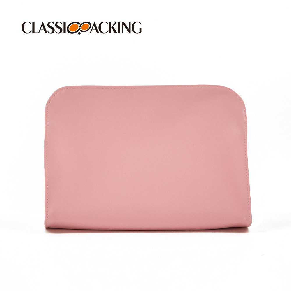 Bolsa de lavado de color sólido simple bolsa de almacenamiento de cosméticos de gran capacidad bolsa de cosméticos plegable multifuncional con logotipo impreso