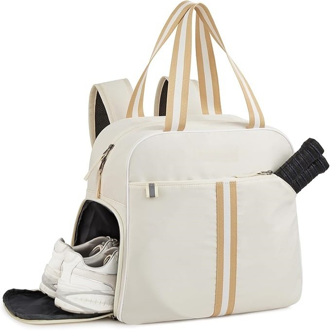 Cross-border new women's handbag, with a shoe compartment, can hold 2 rackets, backpack handbag