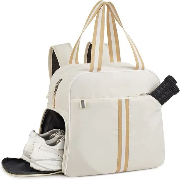 Cross-border new women's handbag, with a shoe compartment, can hold 2 rackets, backpack handbag