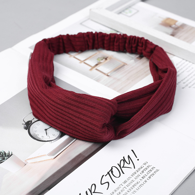 Lässig Einfacher Stil Streifen Einfarbig Tuch Streifen Haarband display picture 2