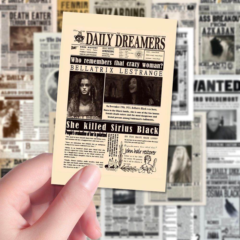 108 pegatinas diarias mágicas de Harry el vidente decoración minimalista creativa para teléfonos móviles pegatinas impermeables de escritorio