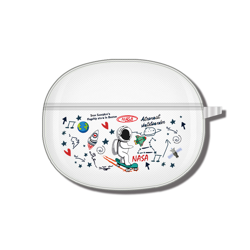 Adecuado para realme buds air3, funda para auriculares, funda protectora Bluetooth, carcasa suave transparente de TPU, patrón de impresión en color