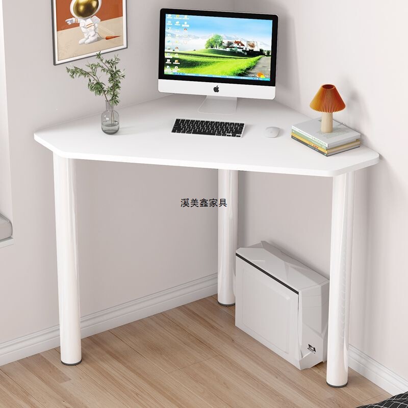 Ximei Xin Furniture Computer Desk for Home Use, Small Apartment Mini Office Desk, Corner Curved Simple Modern Triangular Wall Desk
