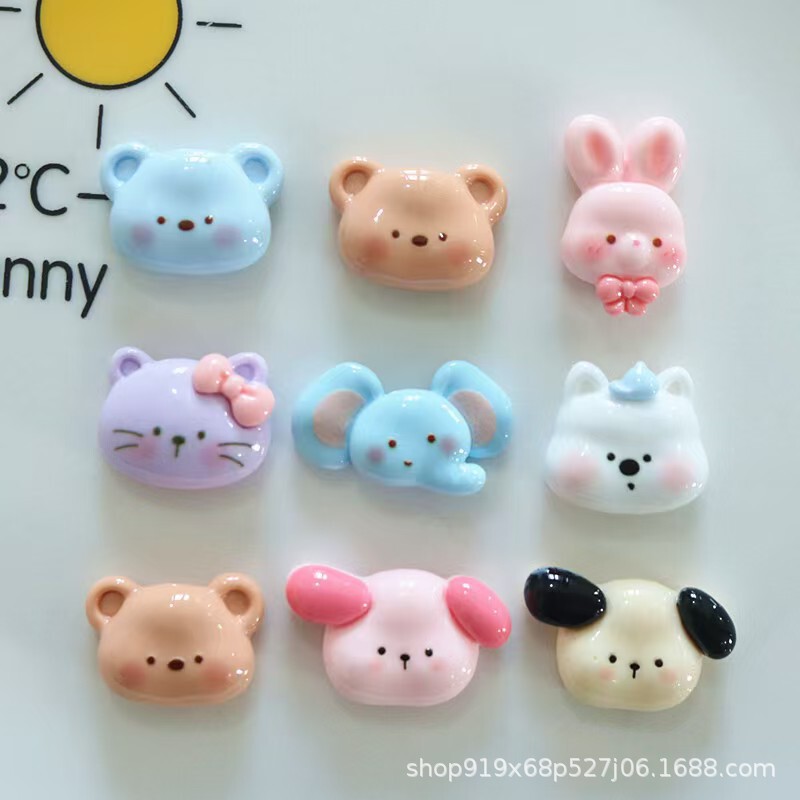 Cartoon Cat Series DIY Homemade Headband Hair Accessories Headdress Resin Accessories Wholesale Refrigerator Water Cup Sticker Pendant