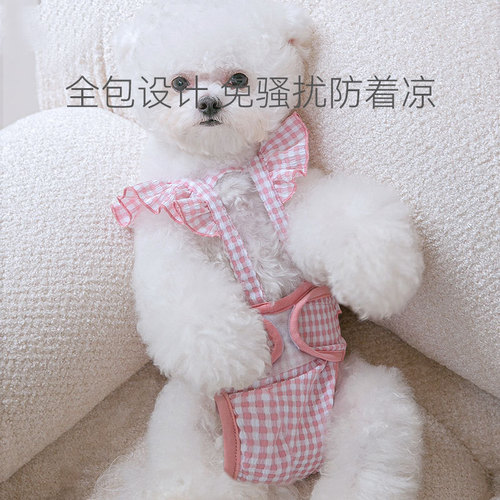 Puppy fungus lace bellyband male and female dog anti-harassment menstrual pants for all seasons spring and summer pet clothes