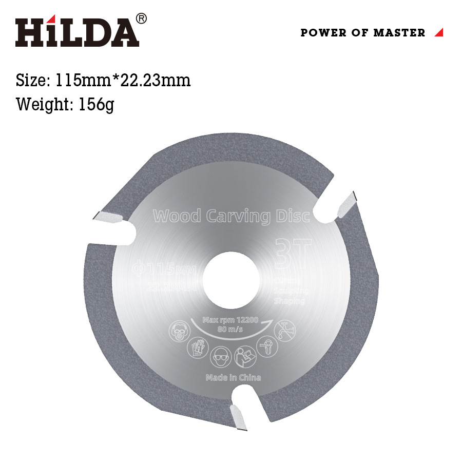 Hilda/Hilda ventas directas de la fábrica de madera talla hoja de sierra amoladora angular hogar disco de corte disco de molienda ángulo de corte amoladora