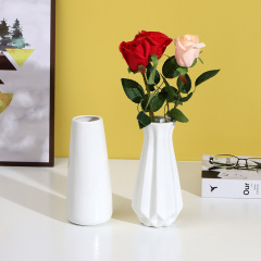 Smooth ceramic white vase water-fed Nordic modern creative home living room dining table dried flower arrangement decorative ornaments