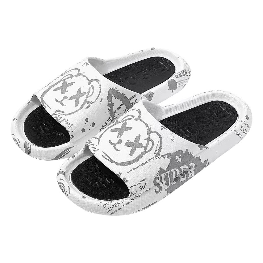 Zapatillas de suela gruesa sin deslizamiento para hombre pareja de verano estudiante en línea baño interior rojo antideslizante zapatillas apestosas ropa exterior de mujer