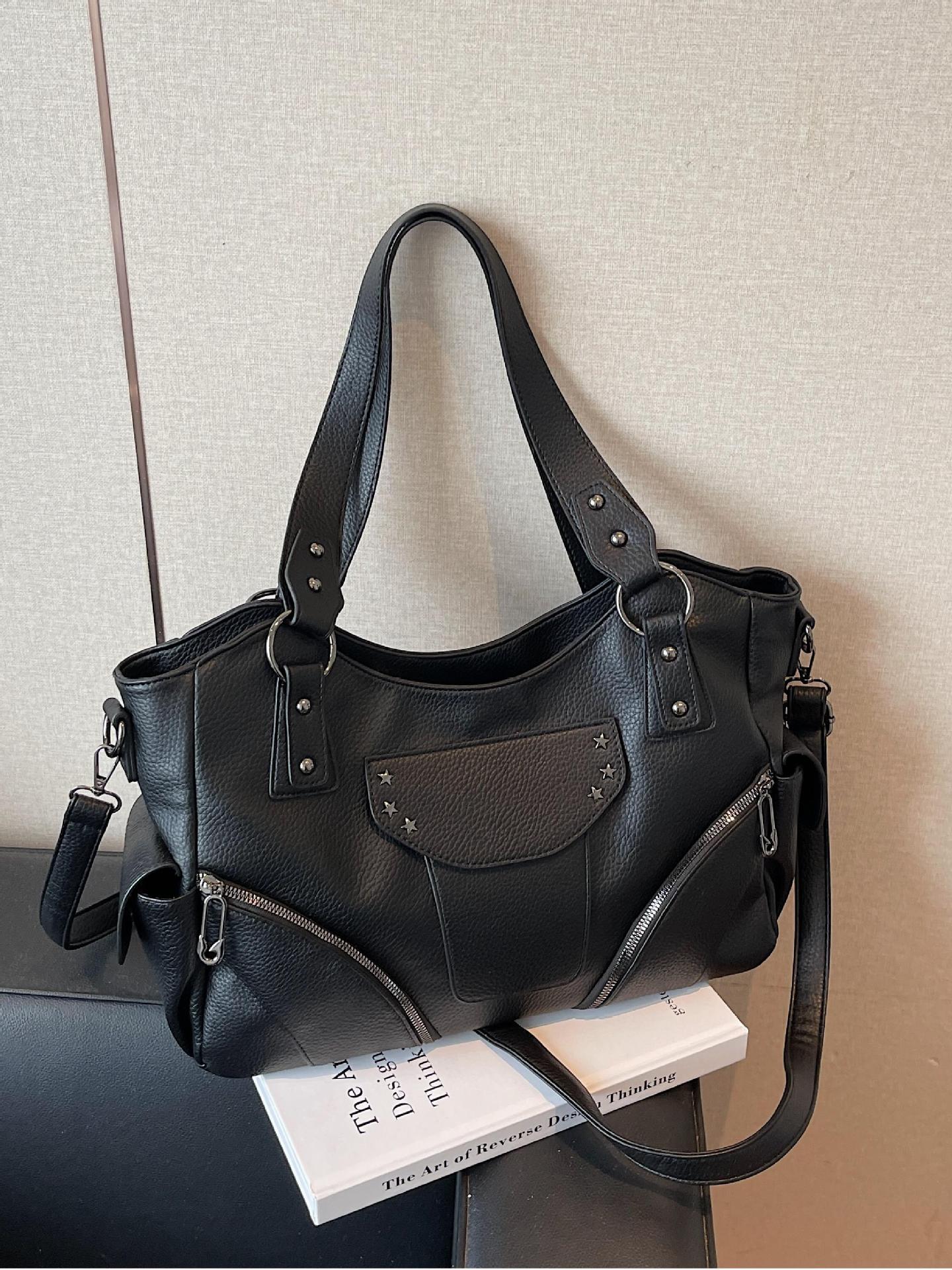 Bolso Tote explosivo transfronterizo de gran capacidad 2025 nuevo bolso de locomotora de aire extranjero de moda Bolso bandolera de viajero retro