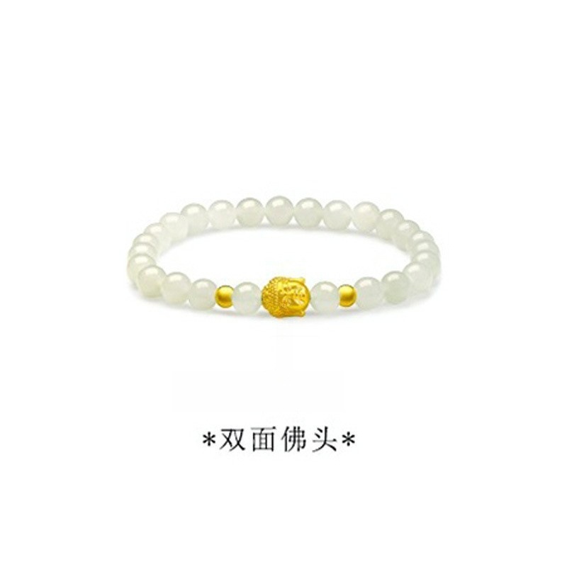 양면 불상[약 0.5g] + 금구슬 2개 + 화전옥구슬