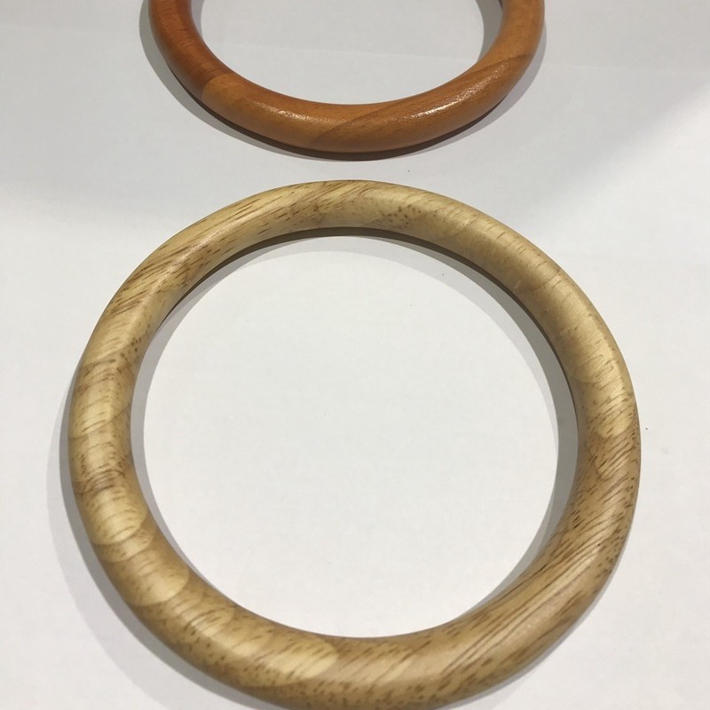 Aro Madera Mango 12cm — Accesorio para Bolsos Artesanales
