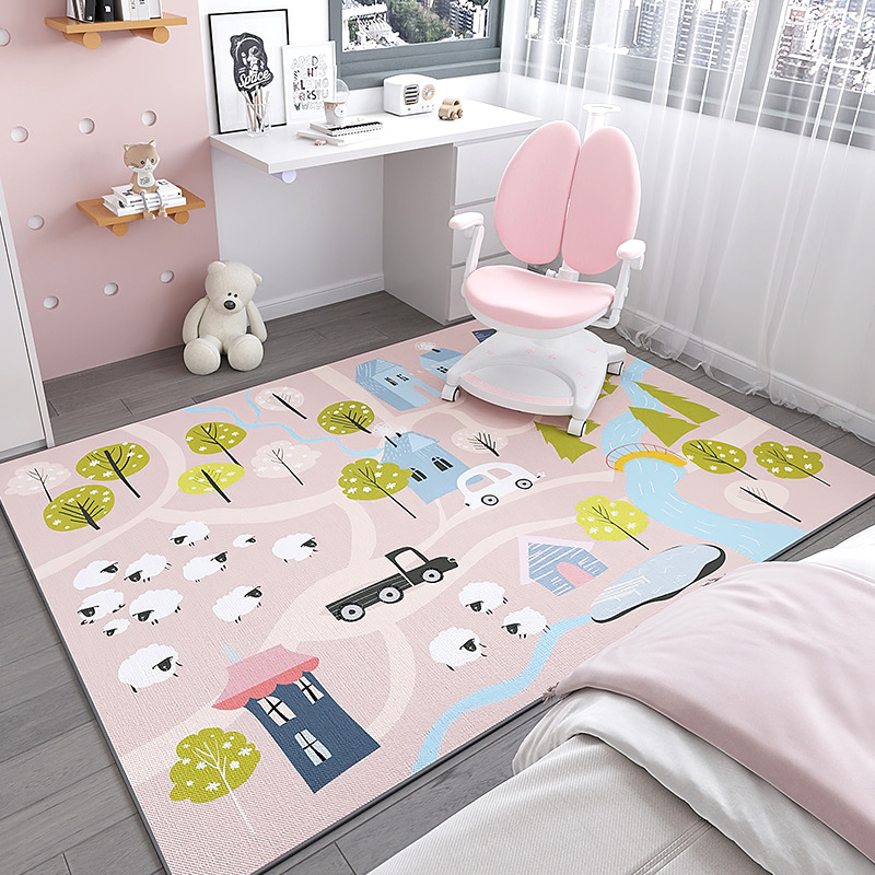 Alfombra infantil silla de computadora estera antideslizante área de lectura escritorio estudio mesa de estudio sala de estar dormitorio colchón junto a la cama image 16