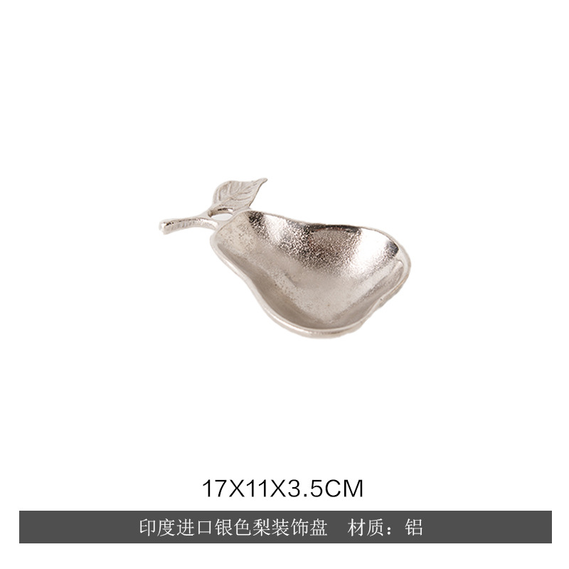 Lujo ligero indio, simple, aluminio, plata, cuencos, bandejas de frutas, adornos decorativos, macetas de flores de mesa en la Sala modelo