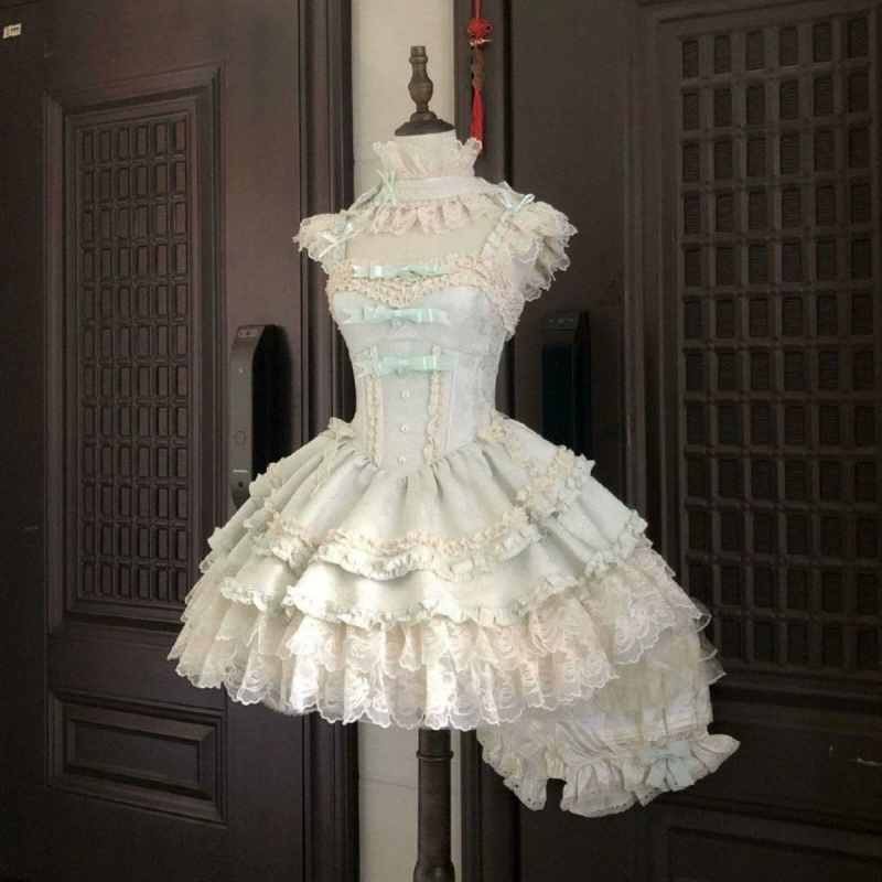 Кружевное платье, мини-юбка, стиль Lolita, Lolita Jsk