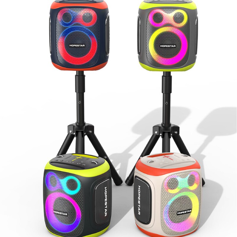 ハイパワー無線ブルートゥースk歌スピーカースタンド付き重低音アウトドアHIFIパーティー大音響パーティー130|undefined
